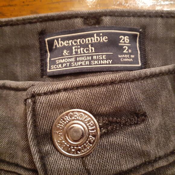 ABERCROMBIE & FITCH JEANS W26 2R SKINNY - Picture 4 of 5